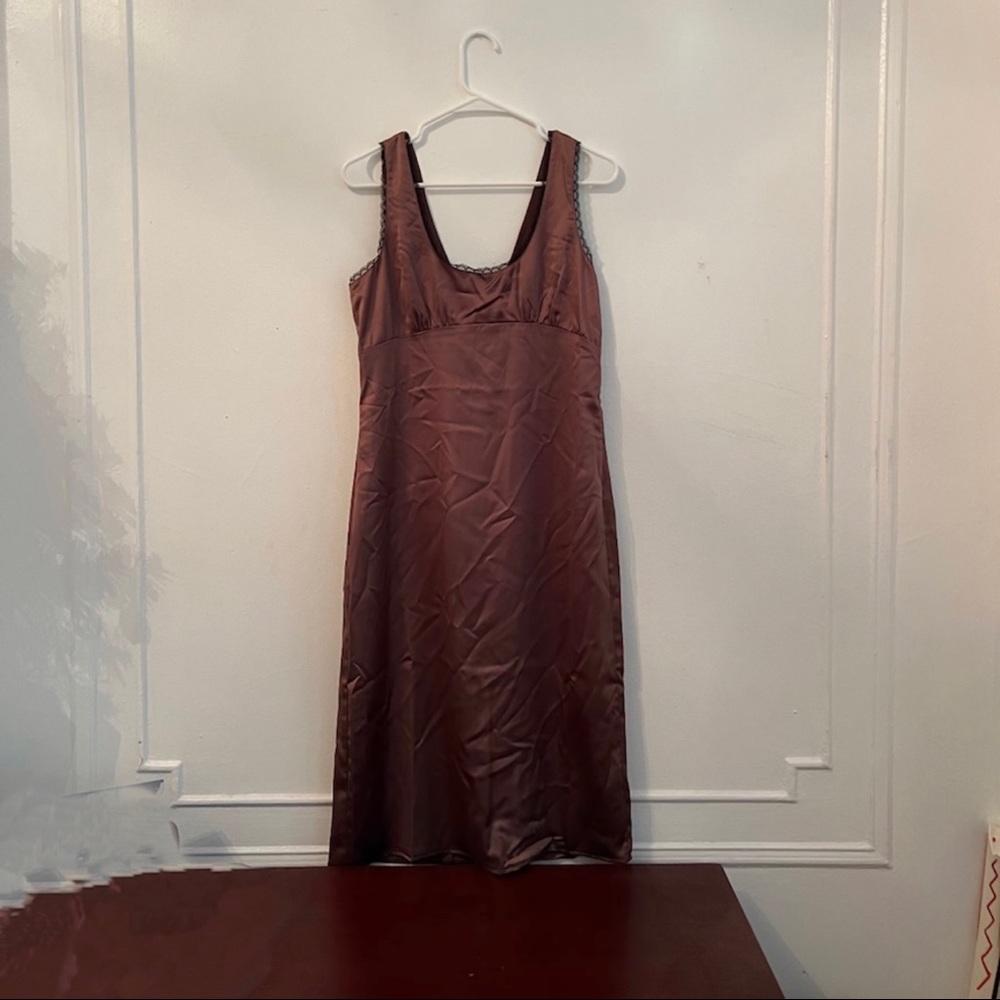 Forever 21 Dark Mauve/Purple Satin Dress (NWT)
